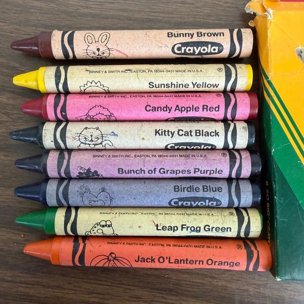 Vintage Crayola So Big Crayons 8 Count Binney & Smith 1988 USA Large Art Set